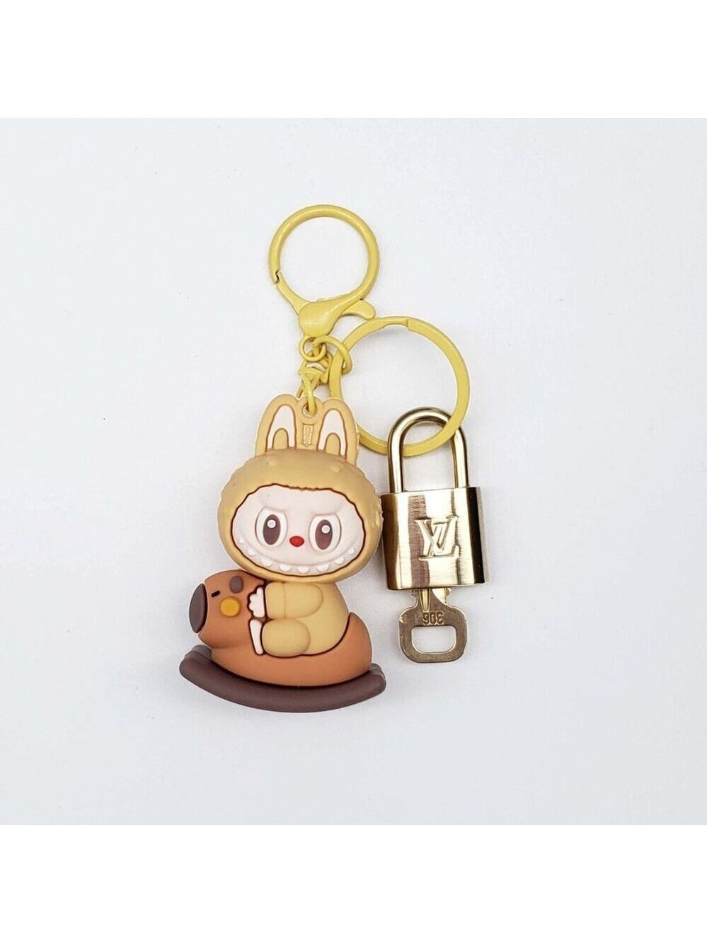 Authentic Louis Vuitton Lock & Key with Labubu Keychain, Keycharm